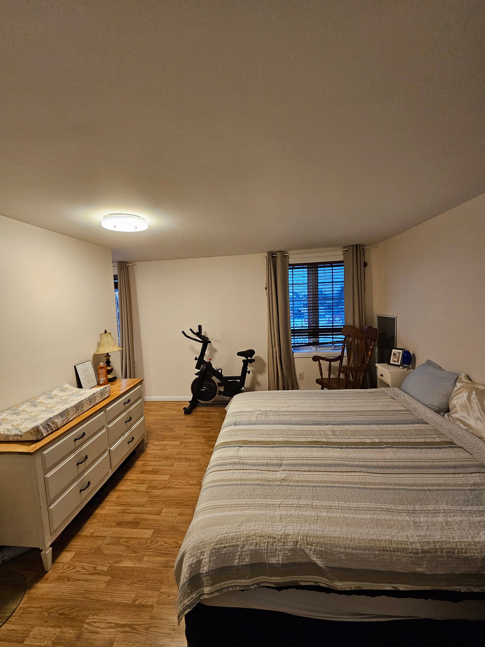 Modern painted bedroom in Orleans, Ottawa home
